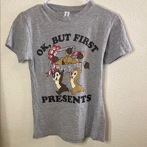 Disney Gray Kids Tee with Chip and Dale‎ Print